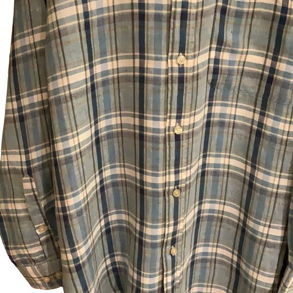 Vintage Orvis 100% Linen Shirt Extra Large - Picture 7 of 9